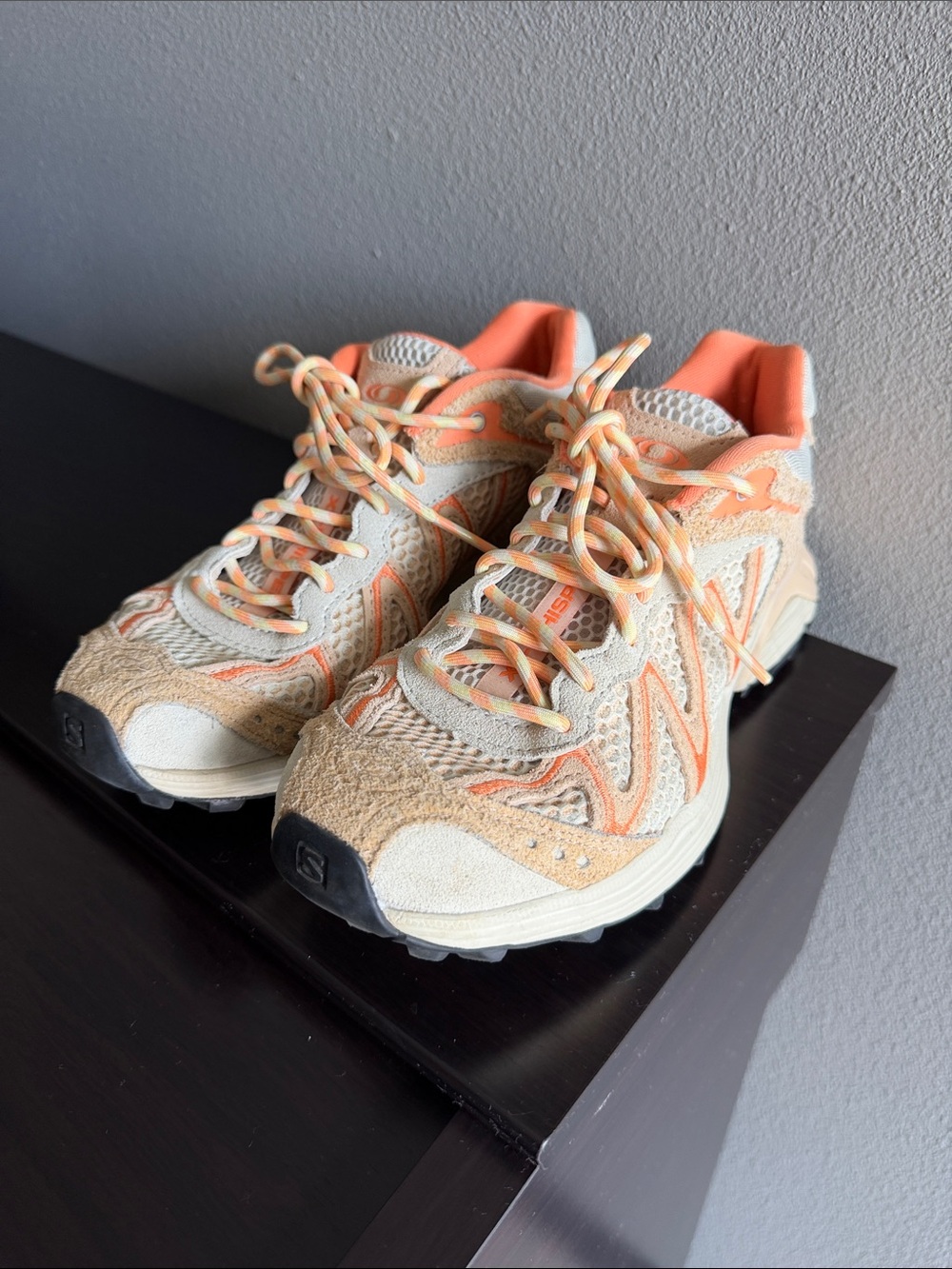 Salomon Sneakers in Beige and Orange